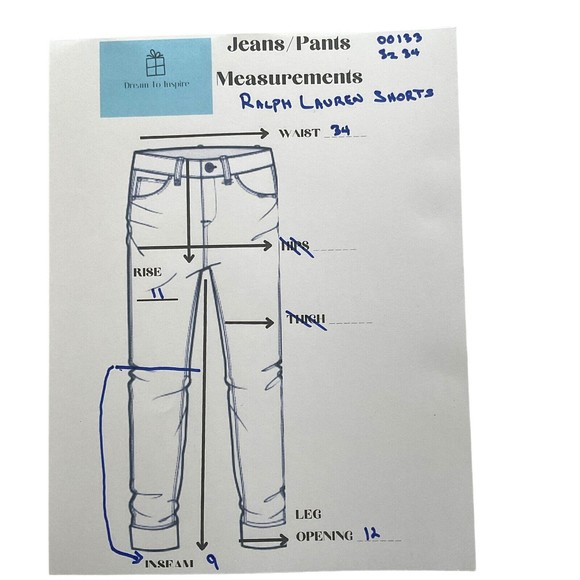 Polo Ralph Lauren Mens Size 34 Chino Shorts Blue 100% Cotton Relaxed Fit - Picture 11 of 11